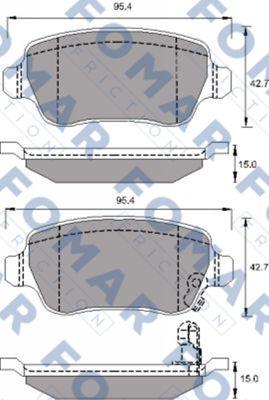 FOMAR Friction FO 691781 - Bremžu uzliku kompl., Disku bremzes www.autospares.lv