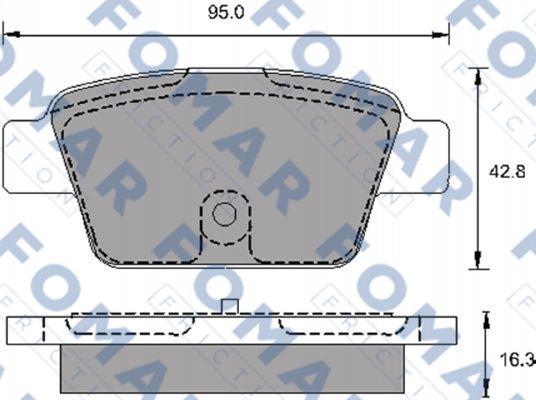 FOMAR Friction FO 693981 - Bremžu uzliku kompl., Disku bremzes www.autospares.lv