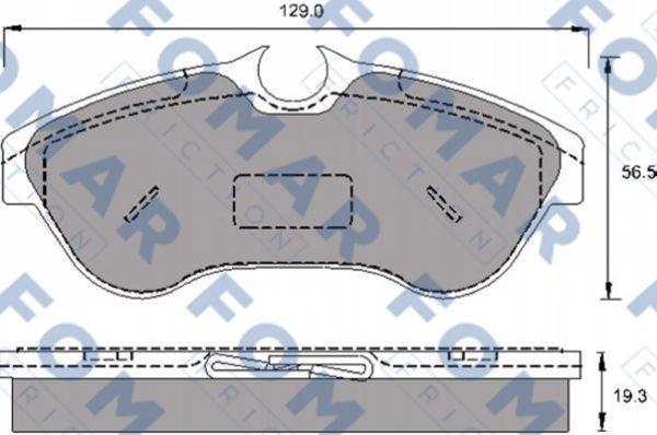 FOMAR Friction FO 693681 - Bremžu uzliku kompl., Disku bremzes www.autospares.lv