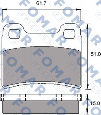 FOMAR Friction FO 692481 - Bremžu uzliku kompl., Disku bremzes www.autospares.lv