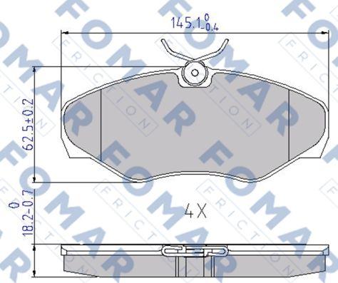 FOMAR Friction FO 692681 - Bremžu uzliku kompl., Disku bremzes www.autospares.lv