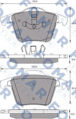 FOMAR Friction FO 692181 - Bremžu uzliku kompl., Disku bremzes www.autospares.lv