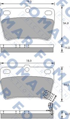 FOMAR Friction FO 697081 - Bremžu uzliku kompl., Disku bremzes autospares.lv