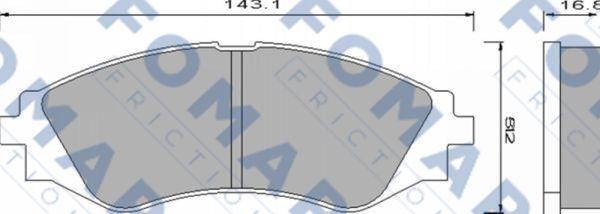 FOMAR Friction FO 649781 - Bremžu uzliku kompl., Disku bremzes www.autospares.lv