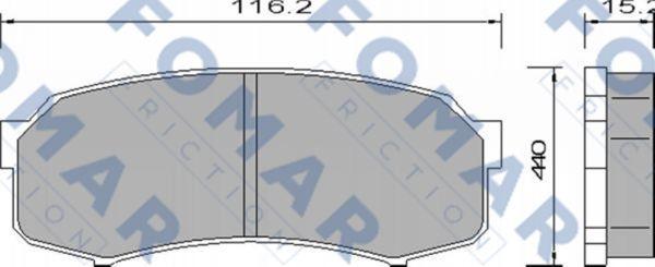 FOMAR Friction FO 644981 - Brake Pad Set, disc brake www.autospares.lv