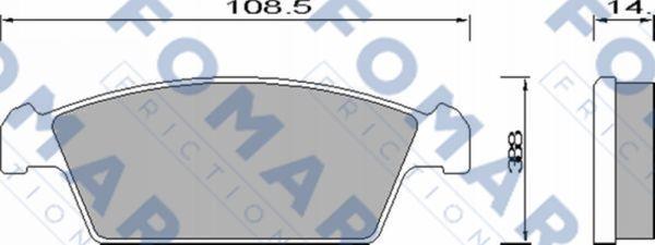 FOMAR Friction FO 644281 - Bremžu uzliku kompl., Disku bremzes www.autospares.lv