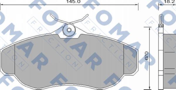 FOMAR Friction FO 646981 - Bremžu uzliku kompl., Disku bremzes www.autospares.lv