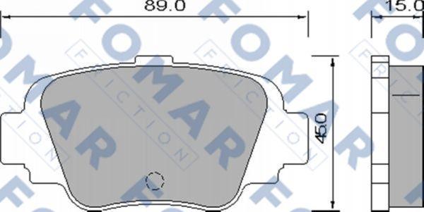 FOMAR Friction FO 640881 - Bremžu uzliku kompl., Disku bremzes www.autospares.lv