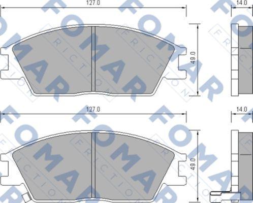 FOMAR Friction FO 648581 - Bremžu uzliku kompl., Disku bremzes www.autospares.lv