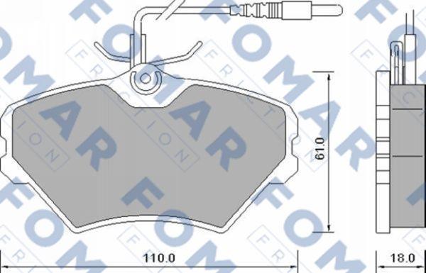 FOMAR Friction FO 643681 - Bremžu uzliku kompl., Disku bremzes www.autospares.lv