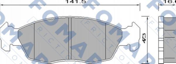 FOMAR Friction FO 642181 - Bremžu uzliku kompl., Disku bremzes www.autospares.lv