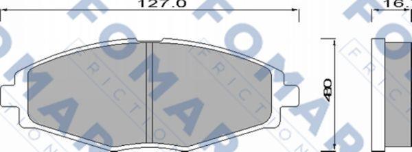 FOMAR Friction FO 642281 - Bremžu uzliku kompl., Disku bremzes www.autospares.lv