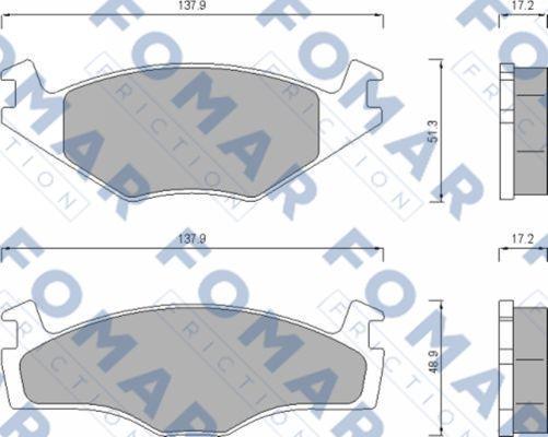 FOMAR Friction FO 647481 - Bremžu uzliku kompl., Disku bremzes www.autospares.lv