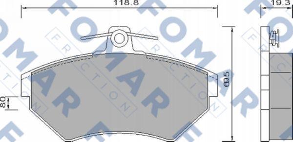 FOMAR Friction FO 647681 - Bremžu uzliku kompl., Disku bremzes www.autospares.lv