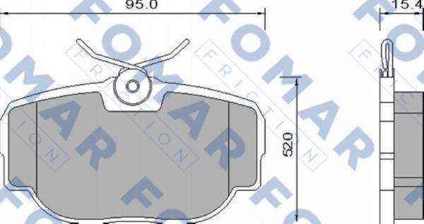 FOMAR Friction FO 647181 - Bremžu uzliku kompl., Disku bremzes autospares.lv