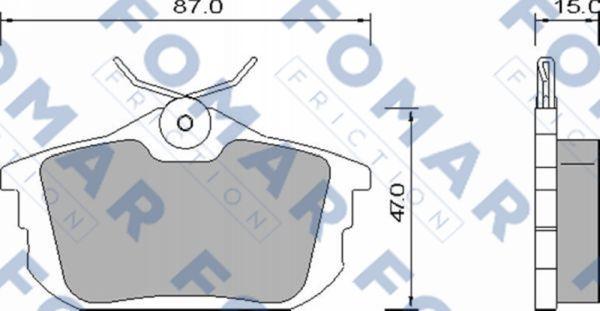 FOMAR Friction FO 647381 - Bremžu uzliku kompl., Disku bremzes www.autospares.lv