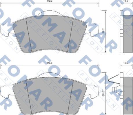 FOMAR Friction FO 647781 - Bremžu uzliku kompl., Disku bremzes www.autospares.lv