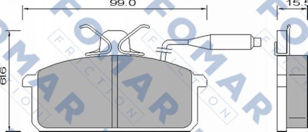 FOMAR Friction FO 654781 - Bremžu uzliku kompl., Disku bremzes www.autospares.lv