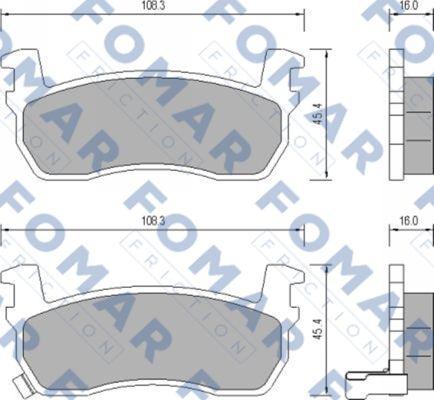 FOMAR Friction FO 656081 - Bremžu uzliku kompl., Disku bremzes www.autospares.lv