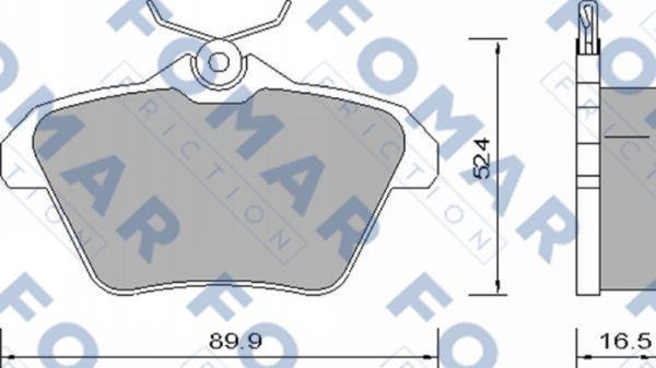 FOMAR Friction FO 650081 - Brake Pad Set, disc brake www.autospares.lv