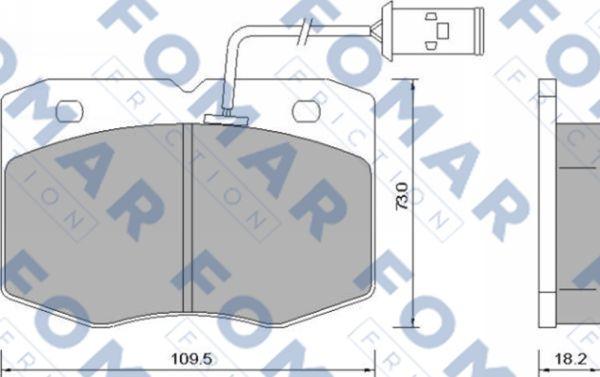 FOMAR Friction FO 658881 - Bremžu uzliku kompl., Disku bremzes www.autospares.lv