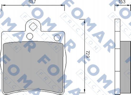 FOMAR Friction FO 653581 - Bremžu uzliku kompl., Disku bremzes www.autospares.lv