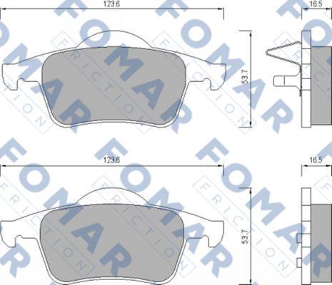 FOMAR Friction FO 669081 - Bremžu uzliku kompl., Disku bremzes autospares.lv