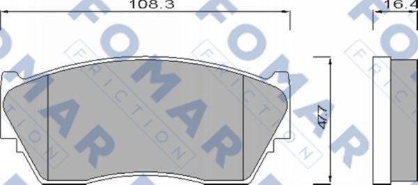 FOMAR Friction FO 669281 - Bremžu uzliku kompl., Disku bremzes www.autospares.lv