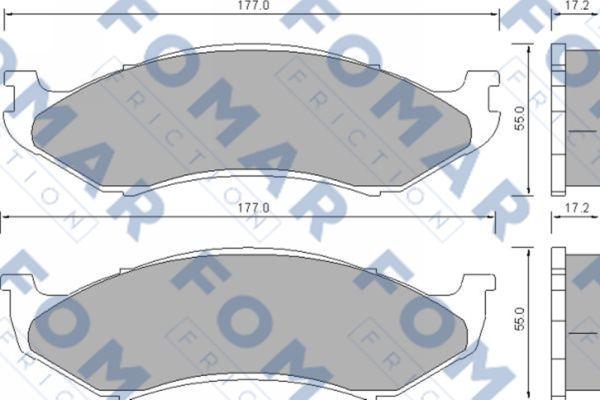 FOMAR Friction FO 664681 - Bremžu uzliku kompl., Disku bremzes www.autospares.lv