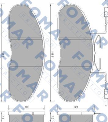 FOMAR Friction FO 664281 - Bremžu uzliku kompl., Disku bremzes www.autospares.lv