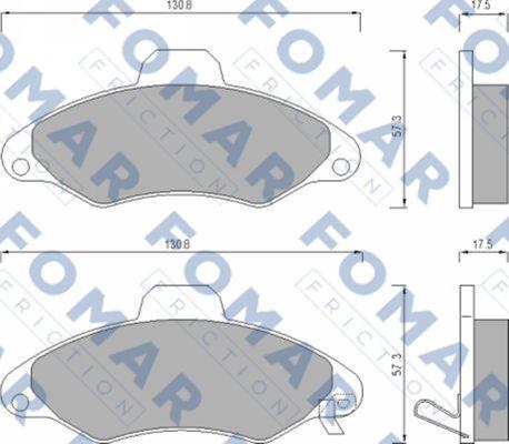 FOMAR Friction FO 666981 - Bremžu uzliku kompl., Disku bremzes www.autospares.lv