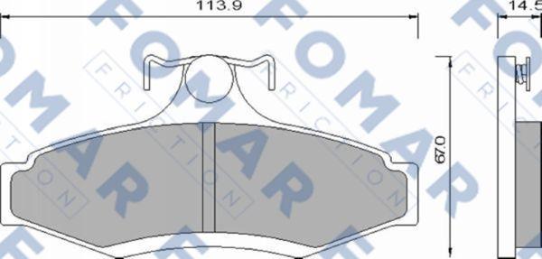 FOMAR Friction FO 666181 - Bremžu uzliku kompl., Disku bremzes autospares.lv