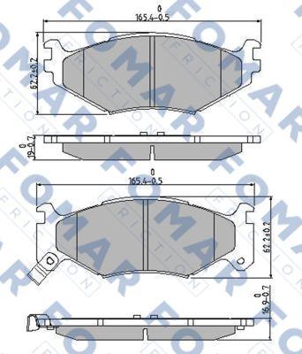 FOMAR Friction FO 660781 - Bremžu uzliku kompl., Disku bremzes www.autospares.lv