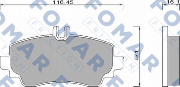 FOMAR Friction FO 668581 - Bremžu uzliku kompl., Disku bremzes www.autospares.lv