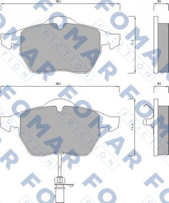 FOMAR Friction FO 668681 - Bremžu uzliku kompl., Disku bremzes www.autospares.lv