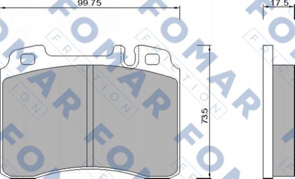 FOMAR Friction FO 668081 - Bremžu uzliku kompl., Disku bremzes www.autospares.lv