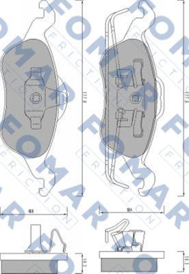 FOMAR Friction FO 668881 - Bremžu uzliku kompl., Disku bremzes www.autospares.lv