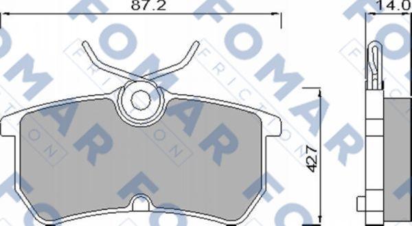 FOMAR Friction FO 668781 - Bremžu uzliku kompl., Disku bremzes www.autospares.lv