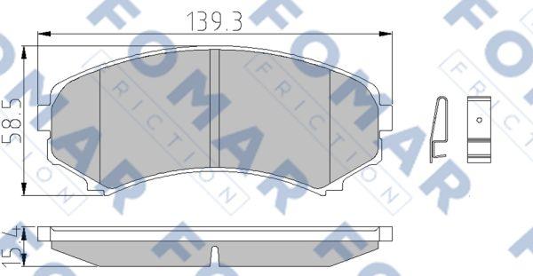 FOMAR Friction FO 663681 - Bremžu uzliku kompl., Disku bremzes autospares.lv