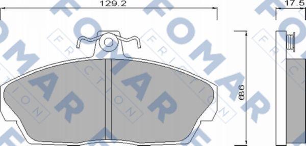 FOMAR Friction FO 667981 - Bremžu uzliku kompl., Disku bremzes www.autospares.lv