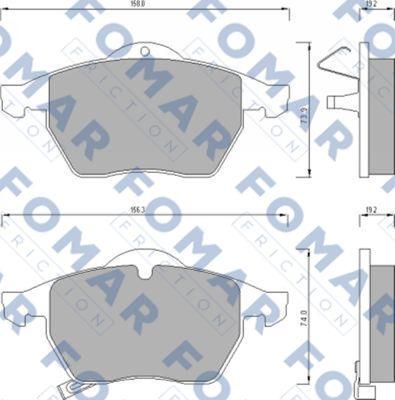 FOMAR Friction FO 667181 - Brake Pad Set, disc brake www.autospares.lv