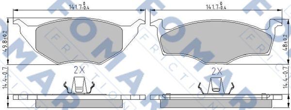 FOMAR Friction FO 600481 - Bremžu uzliku kompl., Disku bremzes www.autospares.lv