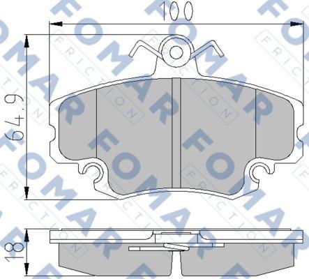 FOMAR Friction FO 608381 - Bremžu uzliku kompl., Disku bremzes www.autospares.lv