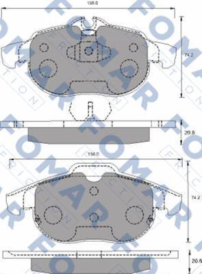 FOMAR Friction FO 689581 - Bremžu uzliku kompl., Disku bremzes autospares.lv