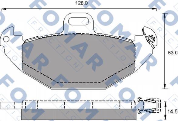 FOMAR Friction FO 689081 - Bremžu uzliku kompl., Disku bremzes autospares.lv