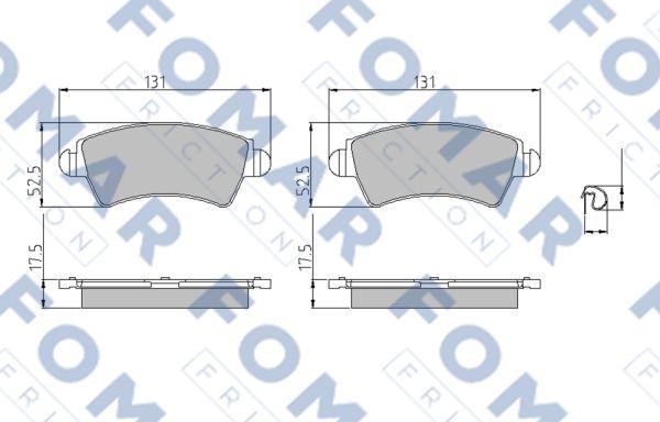 FOMAR Friction FO 689381 - Bremžu uzliku kompl., Disku bremzes www.autospares.lv