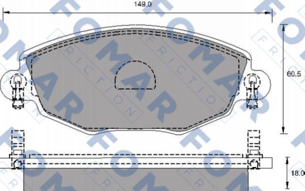 FOMAR Friction FO 684581 - Bremžu uzliku kompl., Disku bremzes autospares.lv