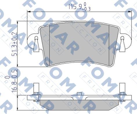 FOMAR Friction FO 684281 - Bremžu uzliku kompl., Disku bremzes www.autospares.lv