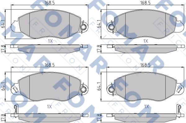 FOMAR Friction FO 684781 - Bremžu uzliku kompl., Disku bremzes autospares.lv