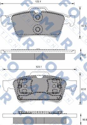 FOMAR Friction FO 686781 - Тормозные колодки, дисковые, комплект www.autospares.lv